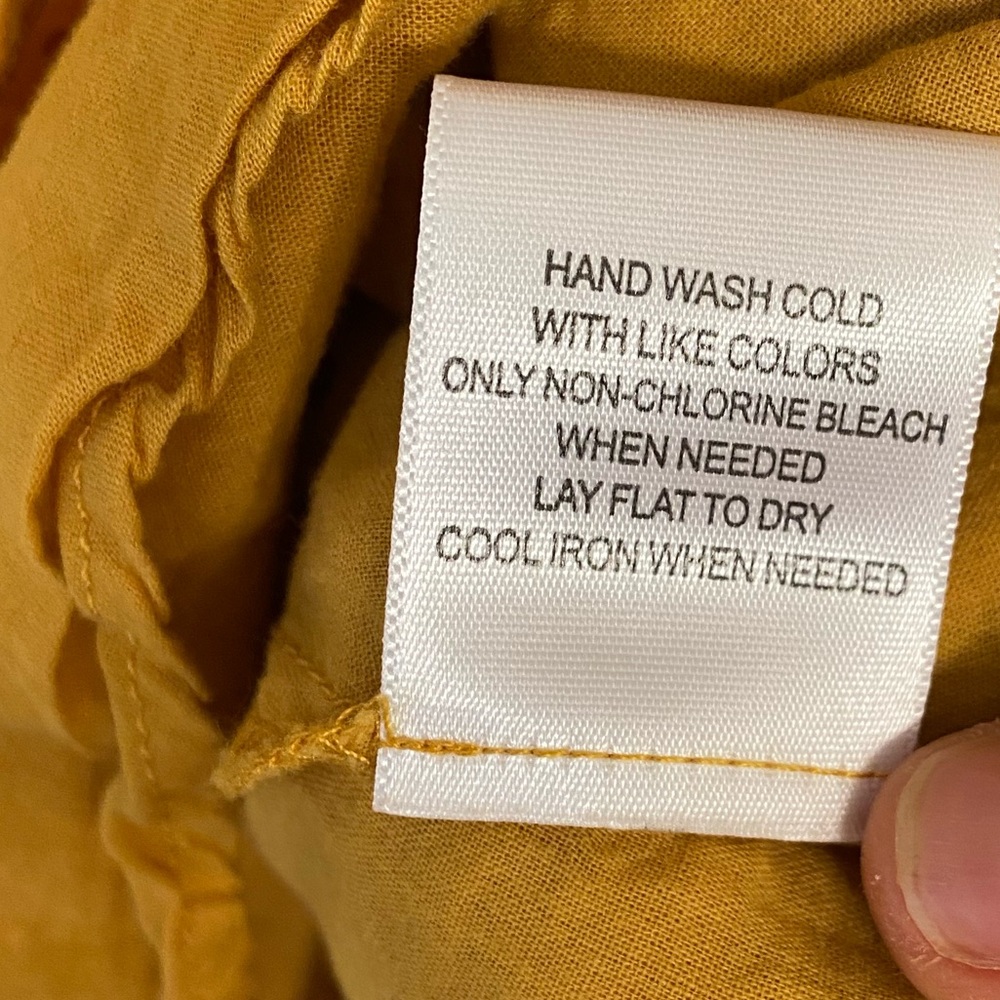 ModCloth More The Merrier Marigold Mustard Yellow Cotton Dress Sz Small - Picture 15 of 15